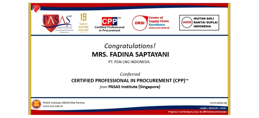 Congratulation to Mrs. Fadina Saptayani!