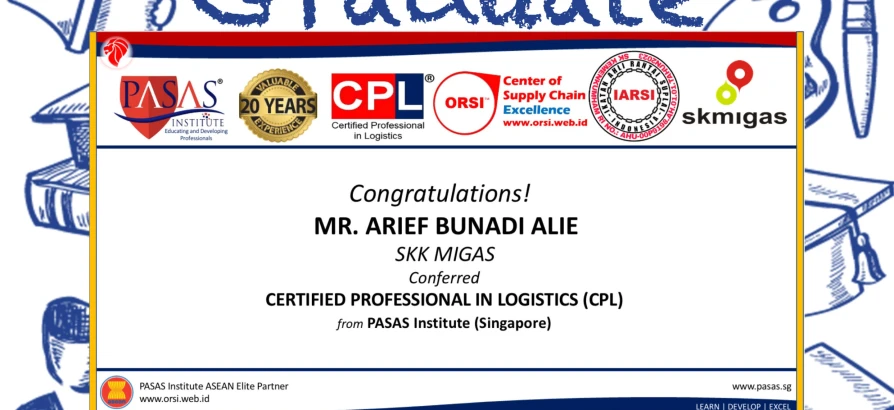 Congratulations to the Participant from SKK MIGAS for successfully completing the CPL international certification program!
