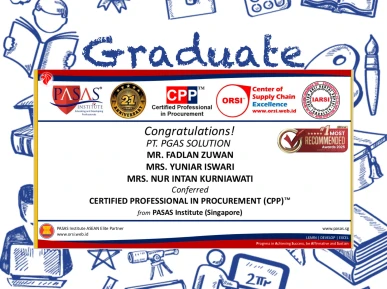 Congratulations to the Participants from PT PGAS SOLUTION for successfully completing the CPP Program