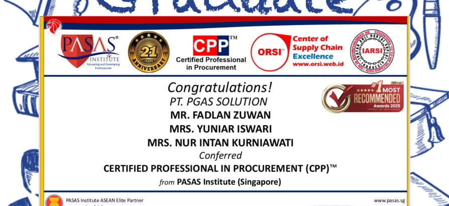 Congratulations to the Participants from PT. PGAS SOLUTION for successfully completing the CPP Program!