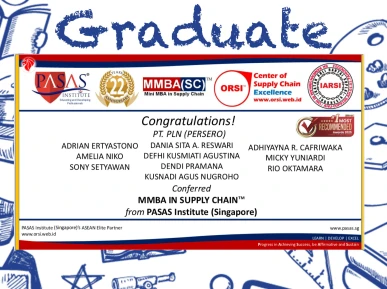 Congratulations to the Participants from PT PLN Persero for successfully completing the MMBASC from PASAS Institute Singapore