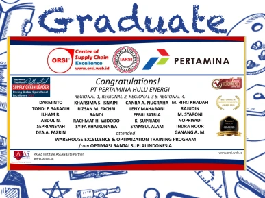 Congratulations to the Participants from PHE Region1 Region2 Region3 and Region4 for successfully completing the Warehouse Excellence  Optimization Training Program from ORSI