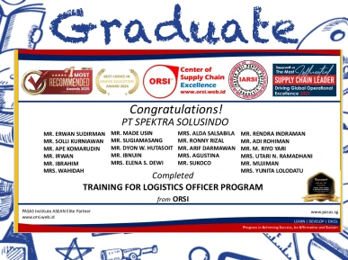 Congratulations to the Participants from PT Spektra Solusindo for successfully completing the Logistics Officer Training Program from ORSI
